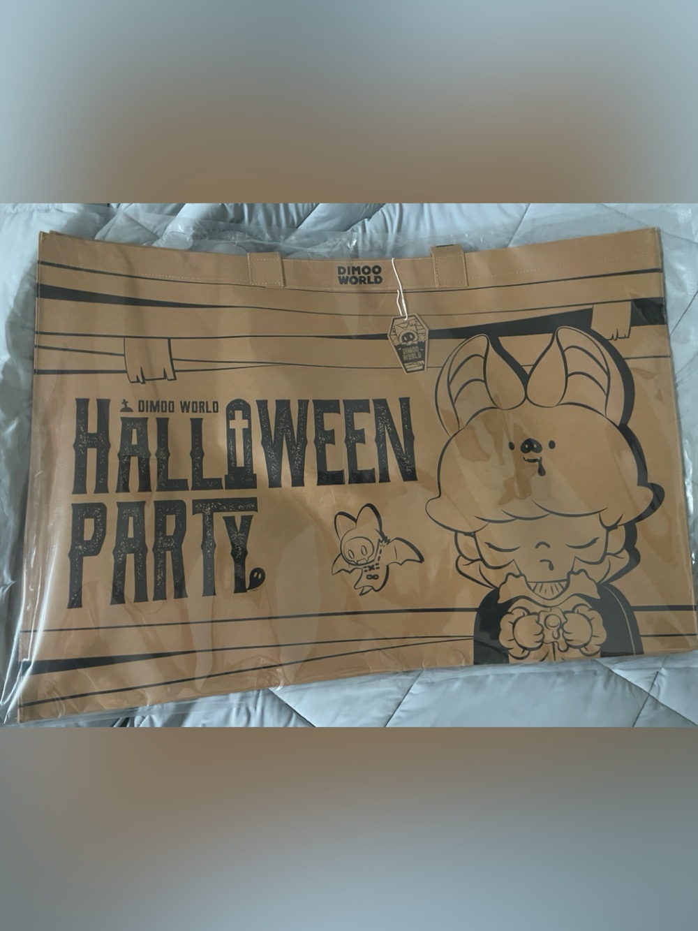 Halloween Party Brown Graphic Tote Bag